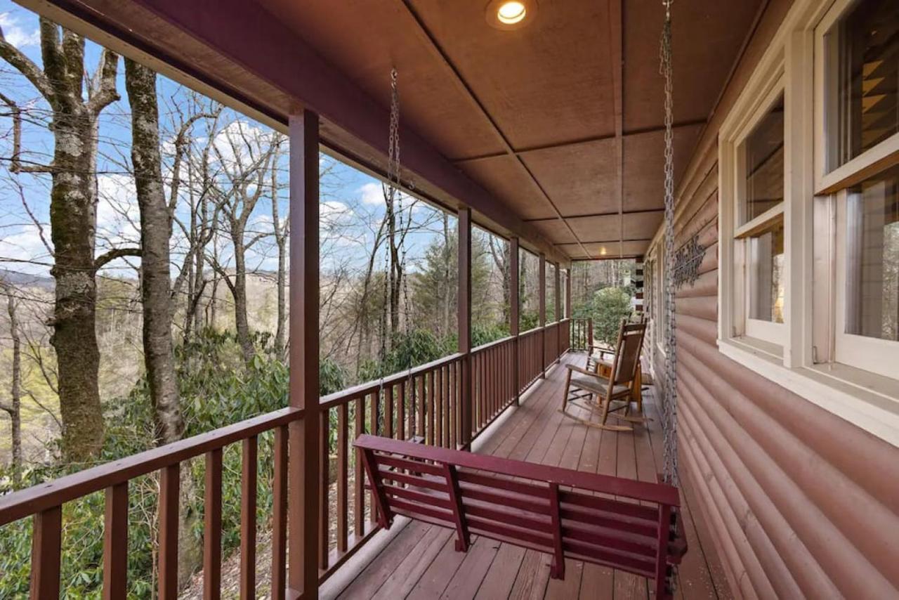 Log Cabin On Peaceful River Blowing Rock Buitenkant foto